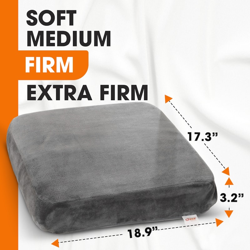 Cheer Collection Ultra Supportive Memory Foam Extra-Large Seat Cushion