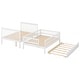 preview thumbnail 10 of 12, Full over Full Wooden Bunk Bed with Trundle and Storage Staircase,Classic Design