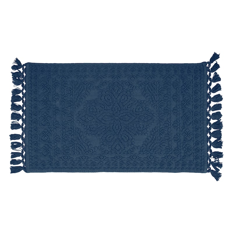 French Connection Nellore Fringe Cotton Bath Rug