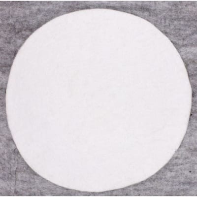 Round Solid Wool Placemat - 13.5" - White
