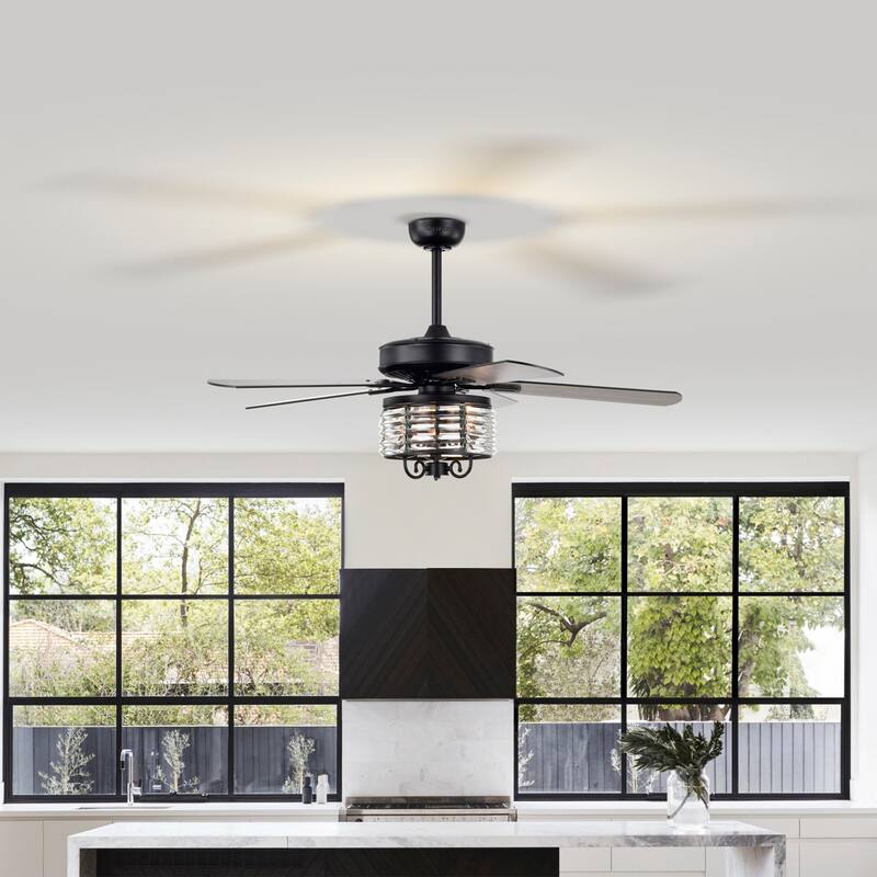Themar 26 Inch Mid-century Modern Style Lighted Ceiling Fan with Remote