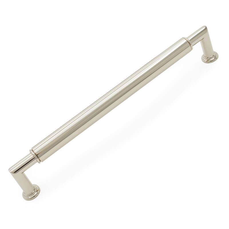 RK International Cylinder 10 Inch Center to Center Handle Cabinet Pull - Polished Nickel