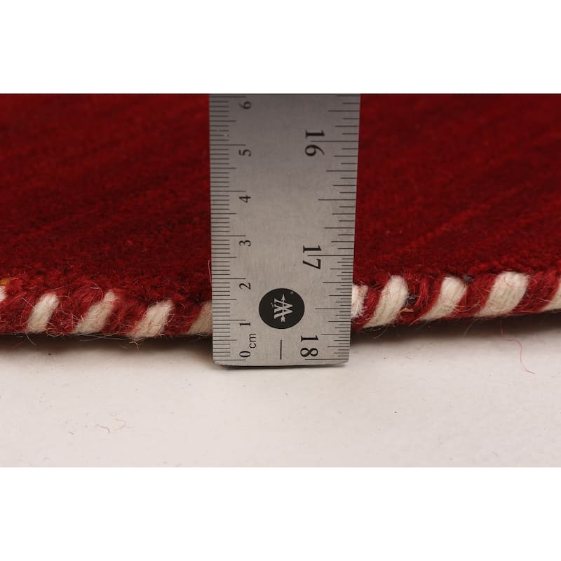 Kashkuli Gabbeh Red Rug 6'6" x 6'6" - 6'6 x 6'6