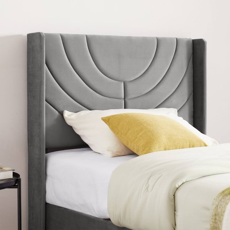 Bedroom Sets, 3-pieces Bedroom Set with Height Adjustable Upholstered Bed and Nightstands Set of 2-VECELO, 15 Style Options
