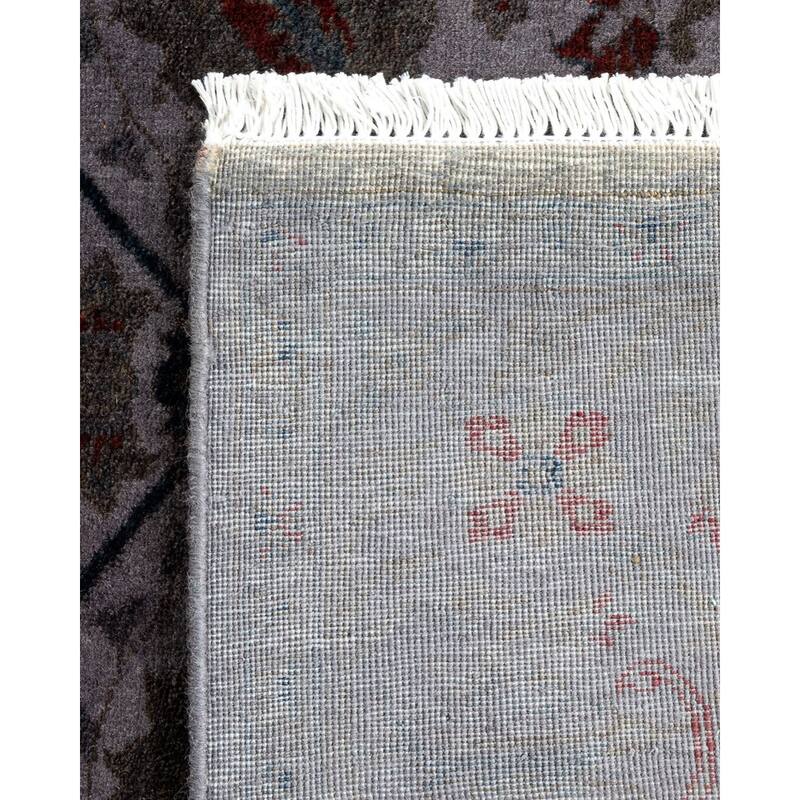 Overton Hand Knotted Wool Vintage Inspired Modern Contemporary Overdyed Gray Area Rug - 3' 4" x 5' 0"