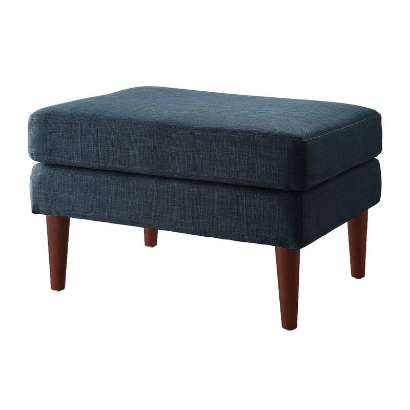 Mid Century Ottoman - Upholstered Accent Furniture with Hidden Storage and Sleek Retro Design for Living Spaces
