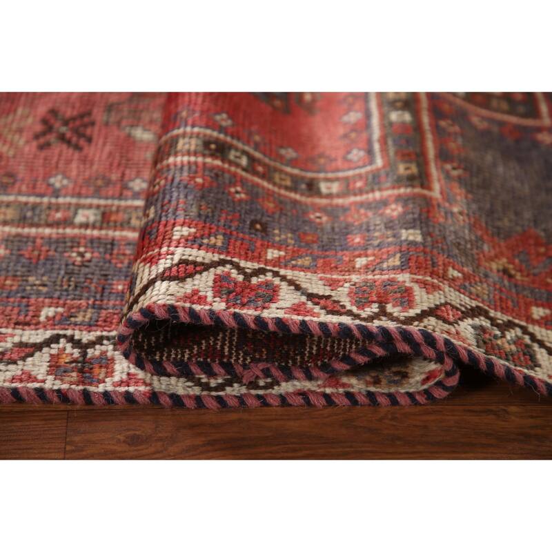 Vegetable Dye Qashqai Persian Antique Rug Tribal Wool Carpet - 4'9"x 7'5"