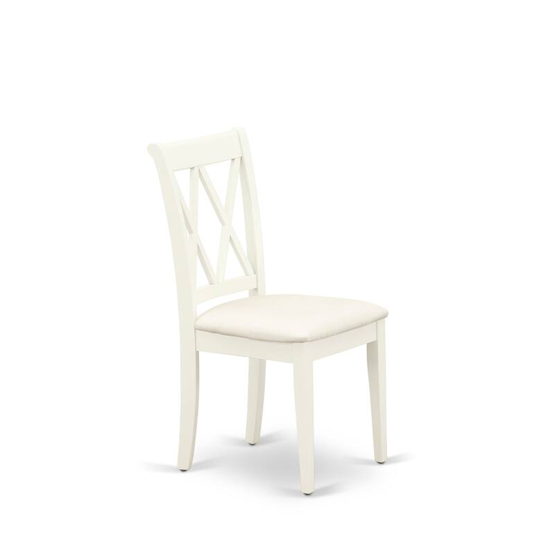 East West Furniture 5 Piece Kitchen Table Set- a Dining Table and 4 Linen Fabric Dining Chairs, (Finish Options)