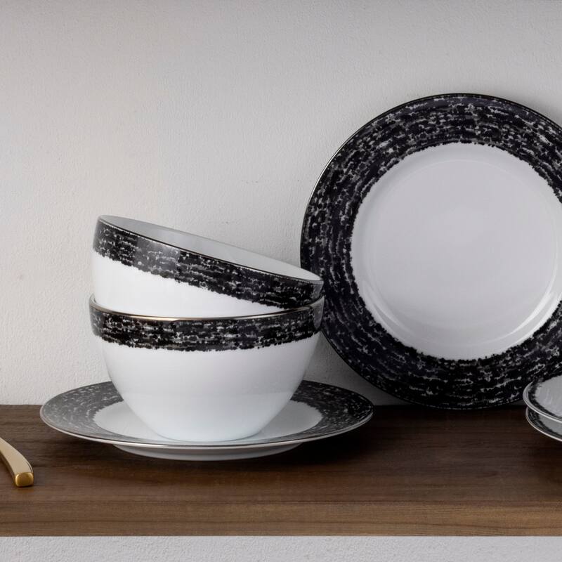 Noritake Rill Set Of 4 Cereals, 6", 29 oz.