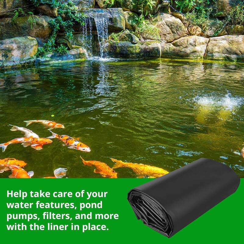 HDPE Pond Liner 10X13FT 20 Mil for Natural Outdoor Ponds
