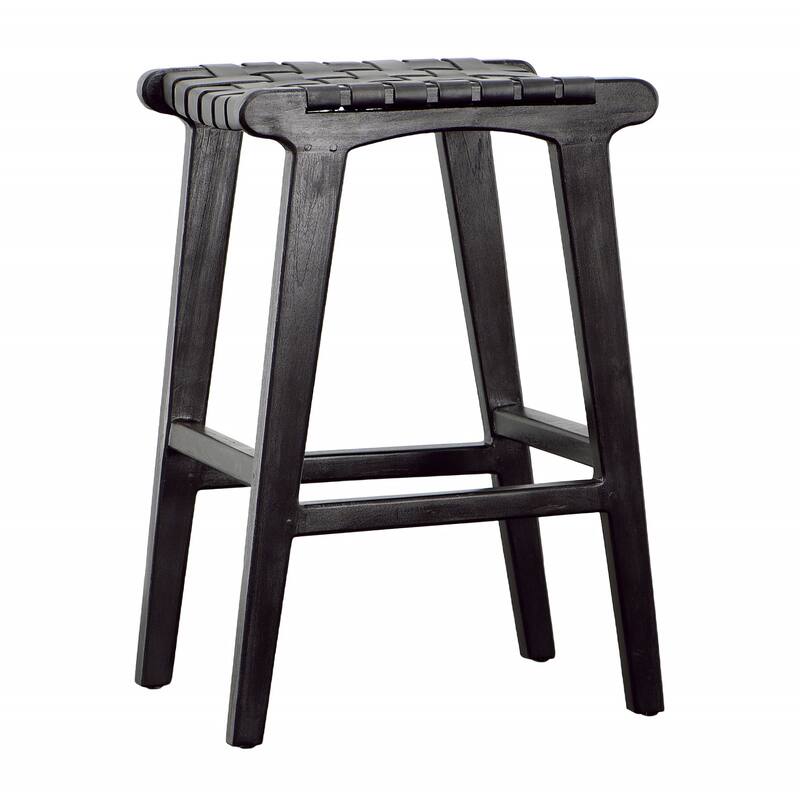 David 24" Tall Backless Counter Stool, Black
