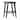 David 24" Tall Backless Counter Stool, Black