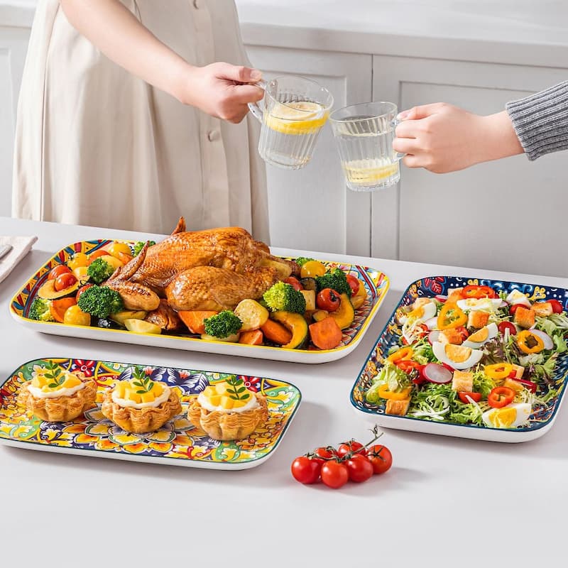 vancasso SIMI 3-Piece Bohemian Porcelain Sushi Serving Set