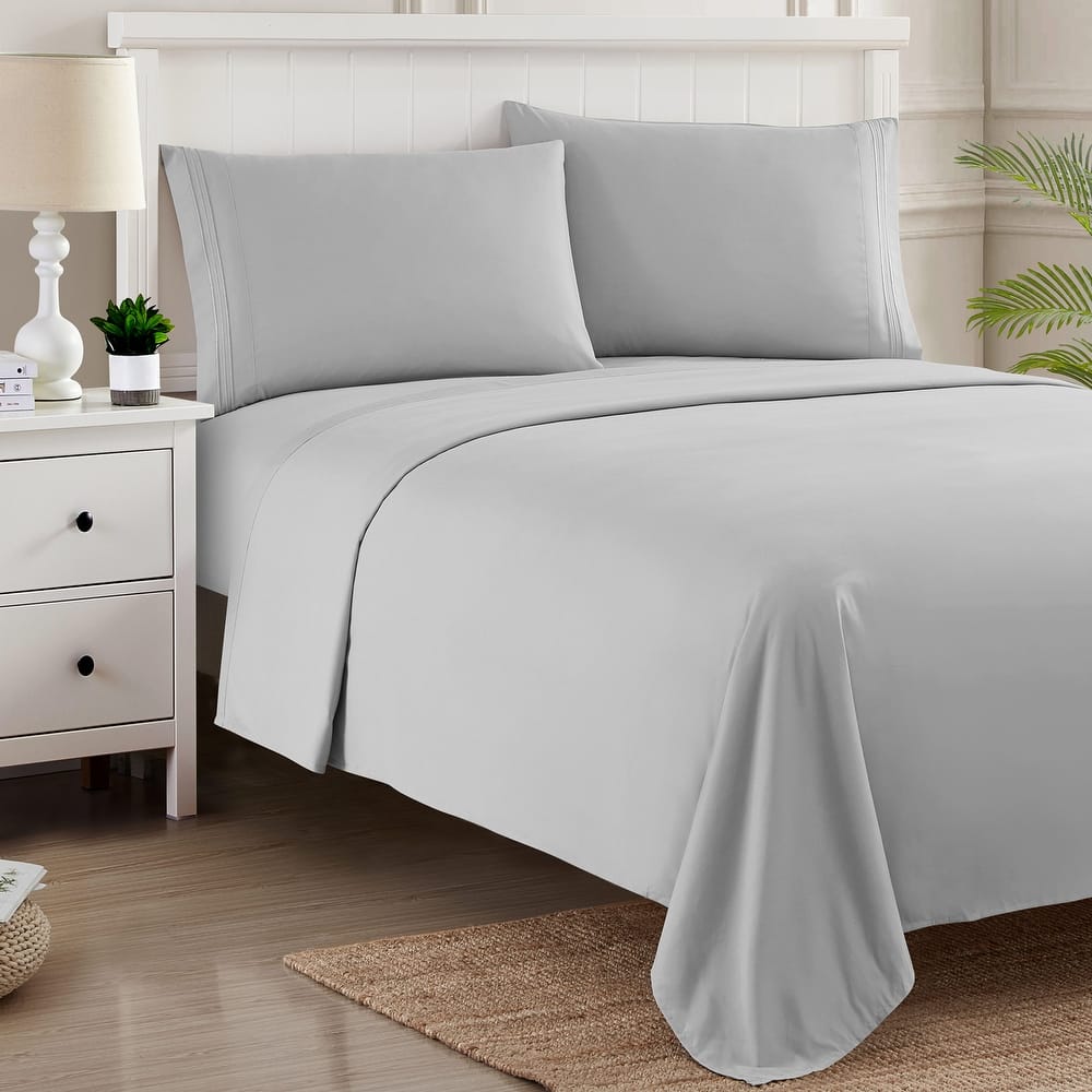 Sweet Home Collection 4 Piece Sheet Set, Ultra Soft 1800 Series, Double Brushed Microfiber