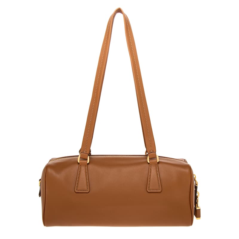 Prada Medium Leather Top Handle Bag with Padlock