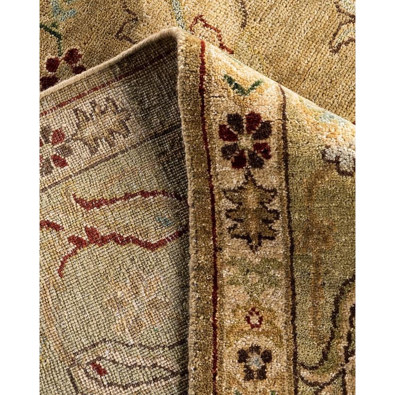 Oushak One-of-a-Kind Hand-Knotted Area Rug, Beige - 9' 2" x 12' 2"