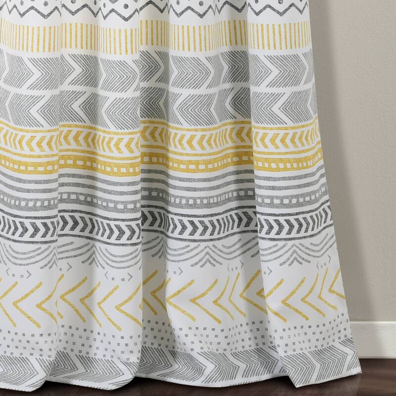 Lush Decor Hygge Geo Room Darkening Window Curtain Panel Pair