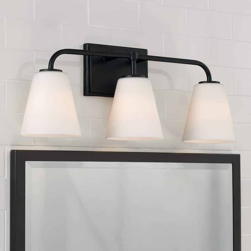 Brody 3-light Bath/ Vanity Fixture w/ Soft White Glass