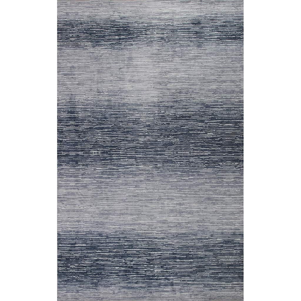 Washable Machine-Made Striped Modern Rug Decorative Oriental Carpet