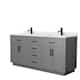 Option Dark Gray, Black Trim, White Cultured Marble Top