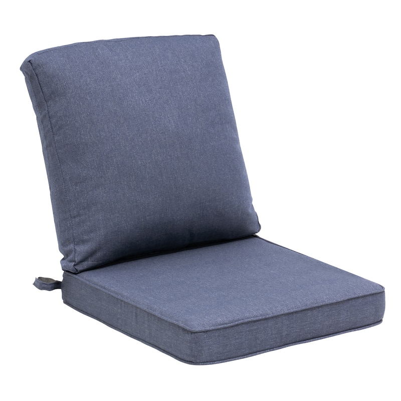 21 W in x 22 D in. Outdoor Deep Seat Chair Cushion Set Dining Patio Chair Pad Set - 1-Seater - SKY