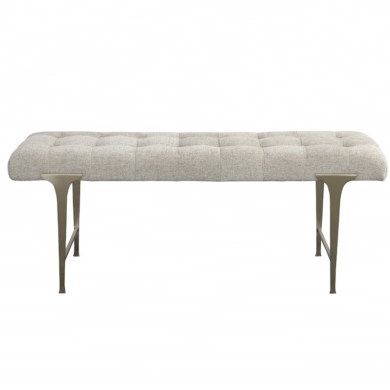 Uttermost 23765 Imperial 48" Wide Bench - Gold / Gray