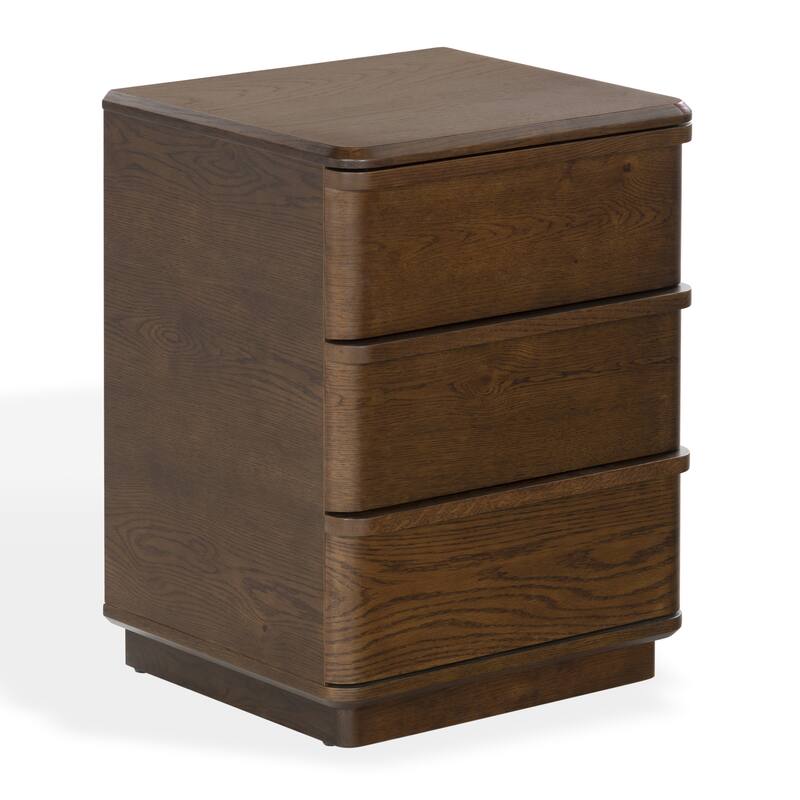 SAFAVIEH Couture Guillermo 3-Drawer Wood Nightstand