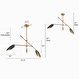 preview thumbnail 15 of 45, Modern Multi-Light Large Black Gold Sputnik Chandelier Metal Pendant Lights for Dining Room
