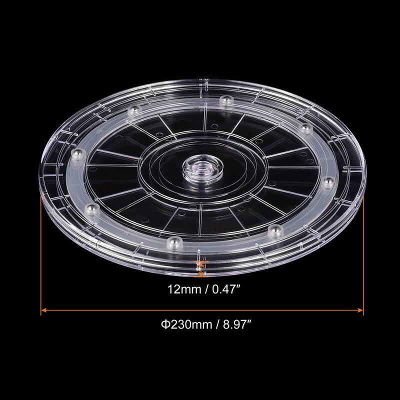 Rotating Swivel Stand with Steel Ball Lazy Susan Base Turntable Clear - 9inch
