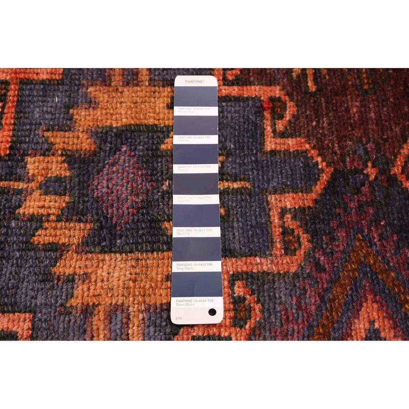 ECARPETGALLERY Hand-knotted Melis Vintage Dark Burgundy Wool Rug - 4'8 x 8'0