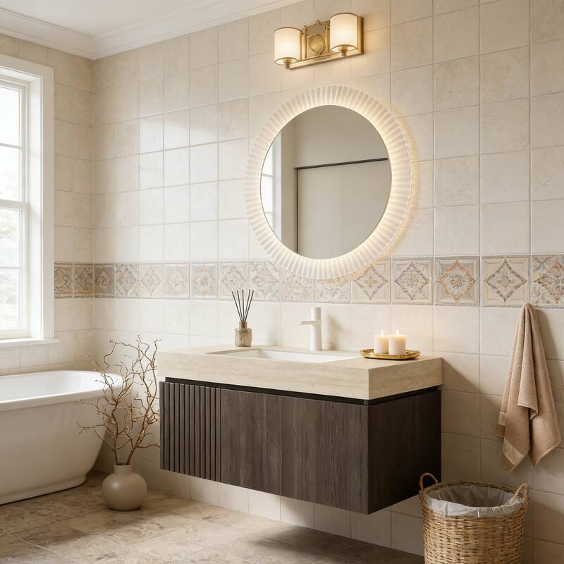 Mondern Floating Bathroom Vanity with 1 Pre-drilled Faucet Holes