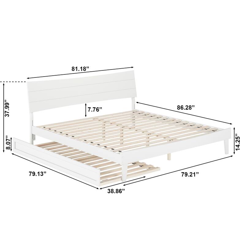 Phoenix Wood Platform Bed with Trundle