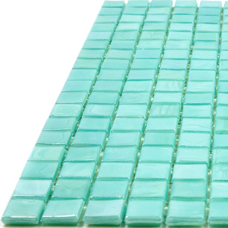 Apollo tile 12" x 12" Skosh Glossy Winter Green Glass Tile (18.69 sq ft/case) - 20 Pack