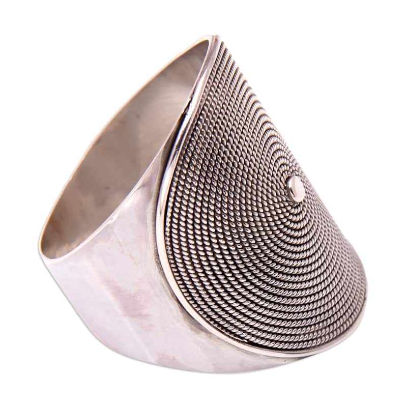 Novica Handmade Perspectives Sterling Silver Cocktail Ring