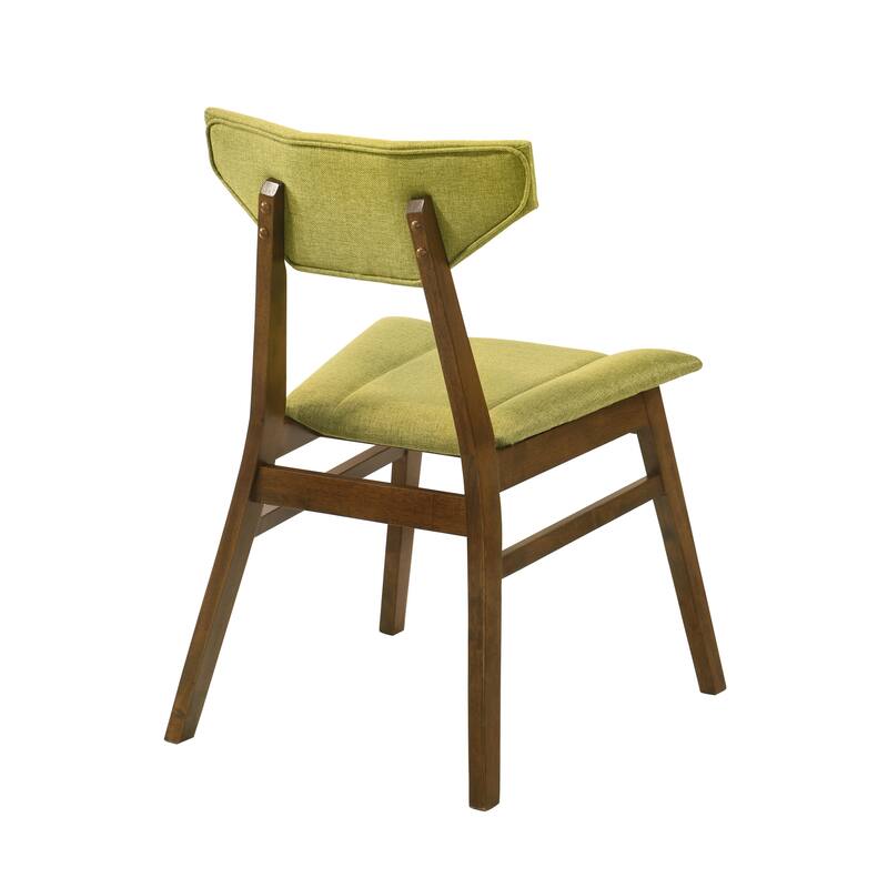 Amaris Upholstered Dining Chair in Walnut Finish - Set of 4