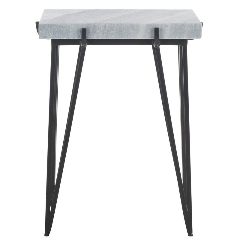 SAFAVIEH Home Rolf Marble Side Table - 18"W x 12"D x 23"H