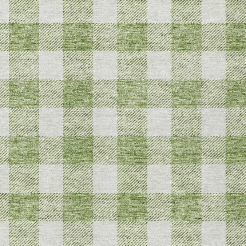 HomeRoots Plaid Transitional Rectangle Outdoor Rug
