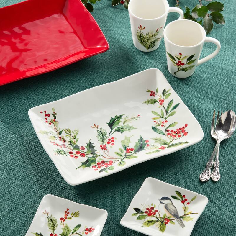 Certifed International Holly And Vines Deep Bowl 10.25" x 4.5" - 10.25 L x 10.25 W x 4.5 H