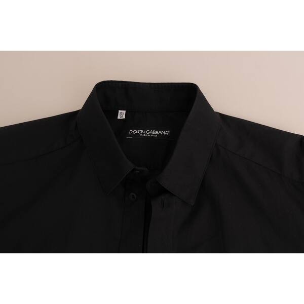 Shop Dolce Gabbana Blue Dress Formal Slim Fit Cotton Men S Shirt