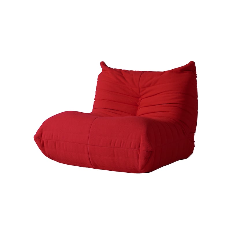 Fireside Chair Single Sofa Teddy Fabric Bean Bag Chair
