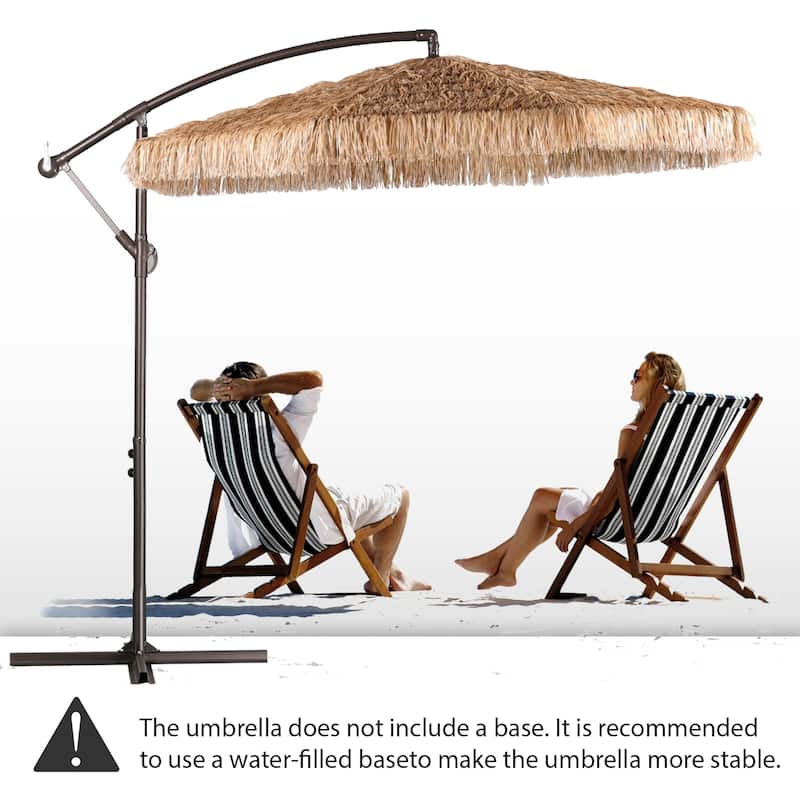 Aoodor Grand patio 9/10 FT Thatch Tiki Umbrella(No Base)