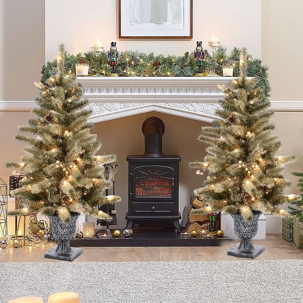 Pre lit potted christmas tree new arrivals
