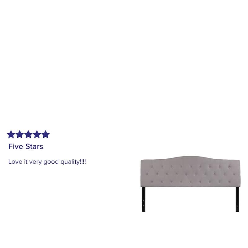 Arched Button Tufted Upholstered Headboard