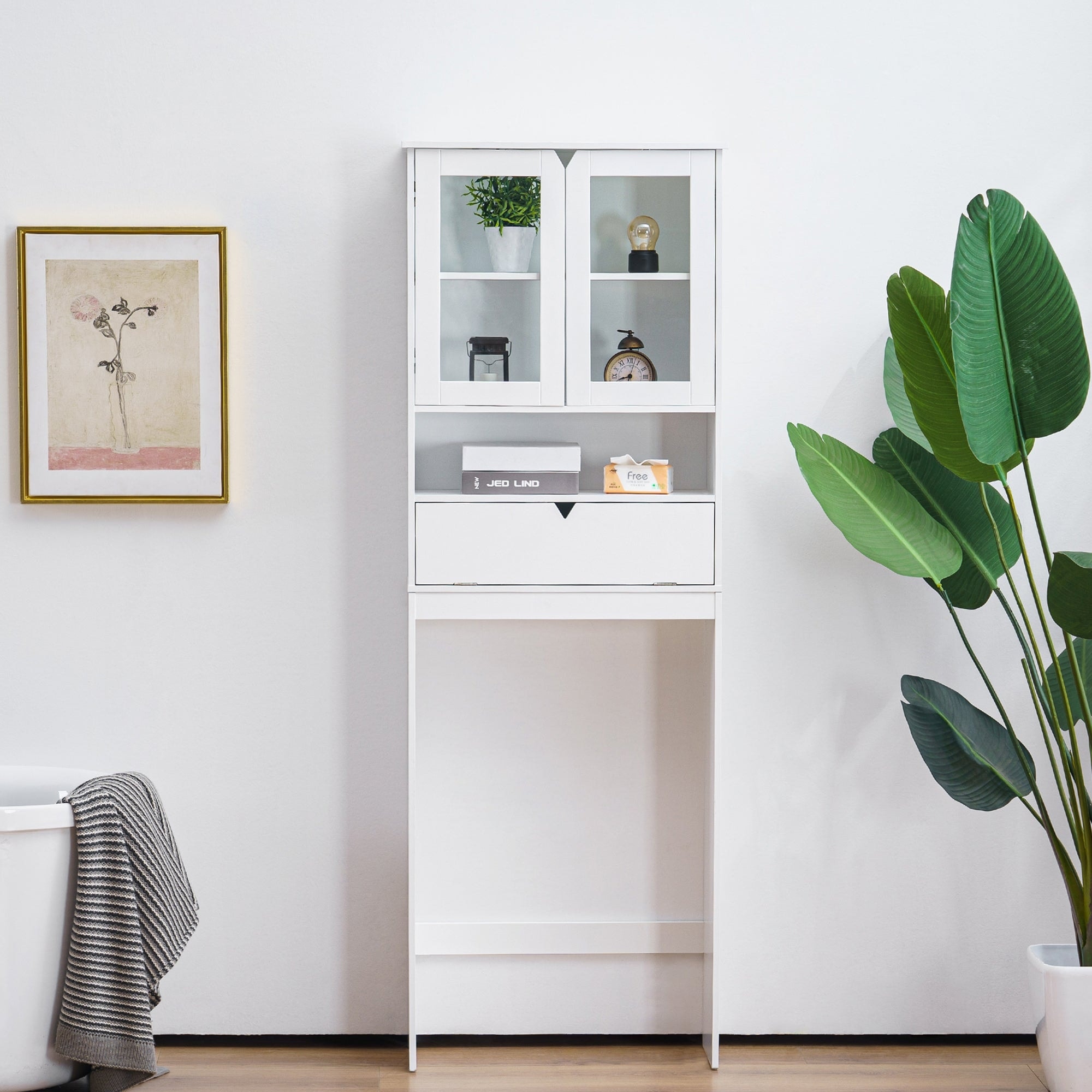 Zenna home drop door sales over the toilet bathroom spacesaver