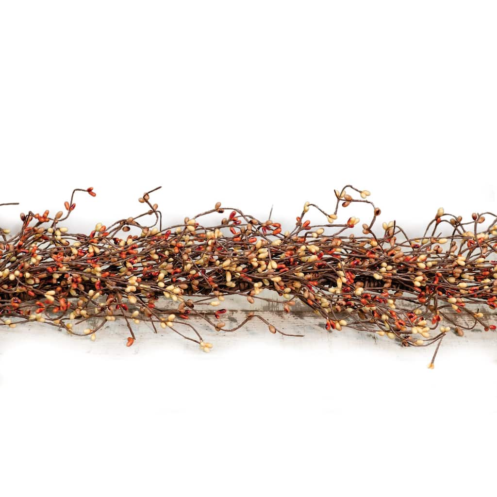 Pumpkin Spice Pip Garland 4ft - Butternut, Cream, and Orange