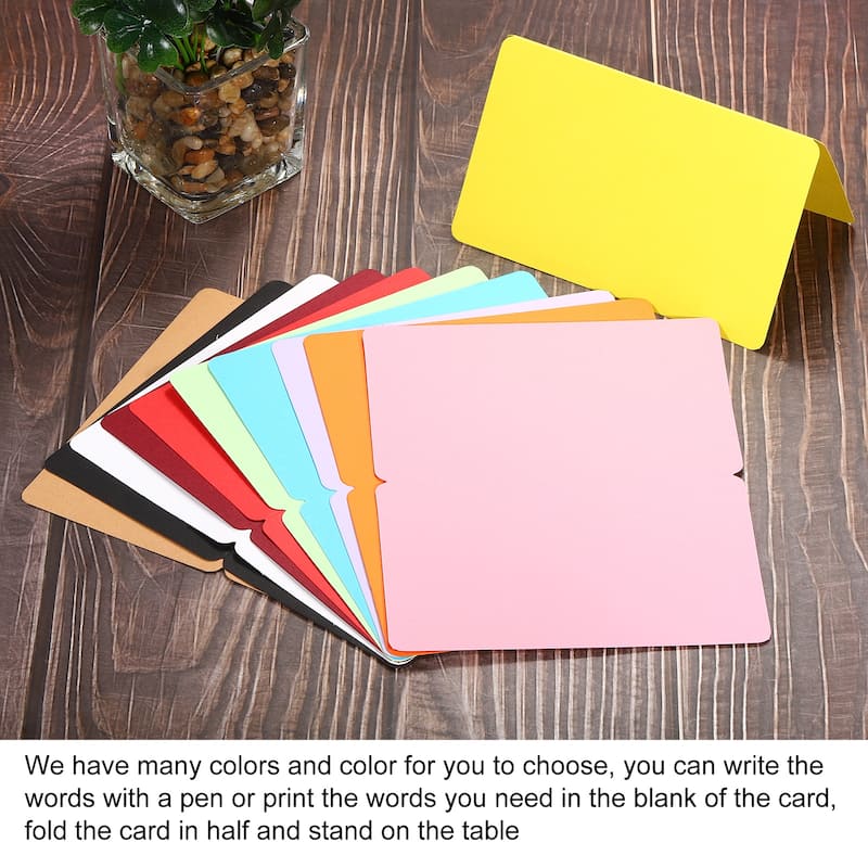 Blank Greeting Cards,50Pcs Favor Decor Foldable Blank Card, Card Paper