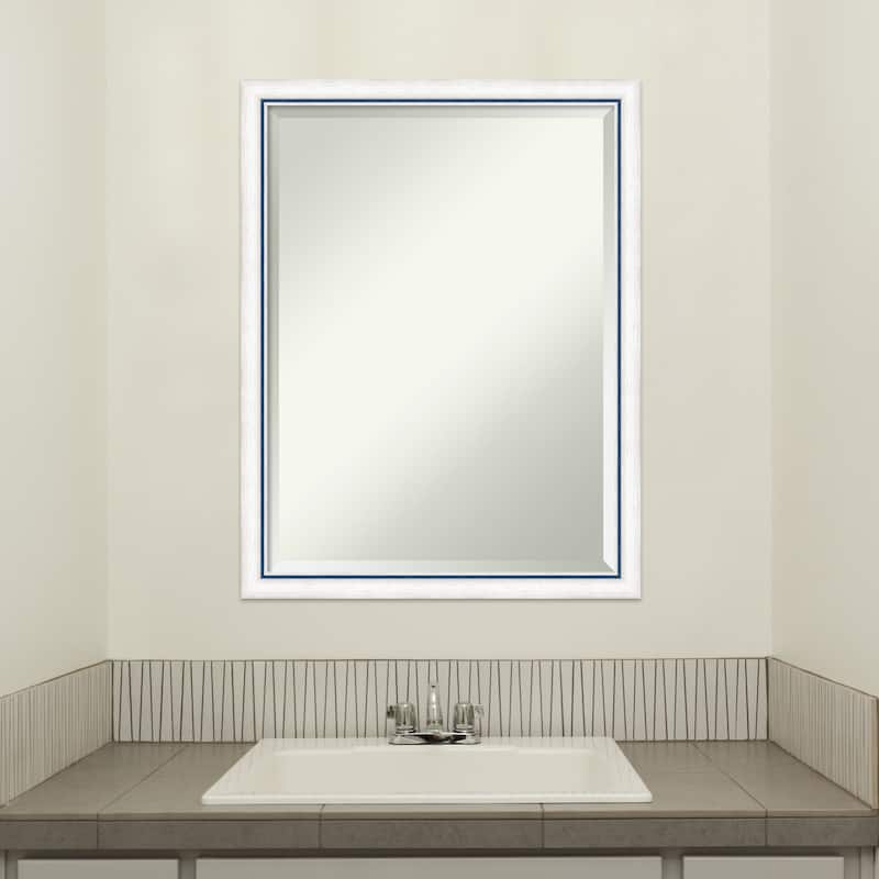 Morgan Beveled Wood Framed Bathroom Vanity Wall Mirror
