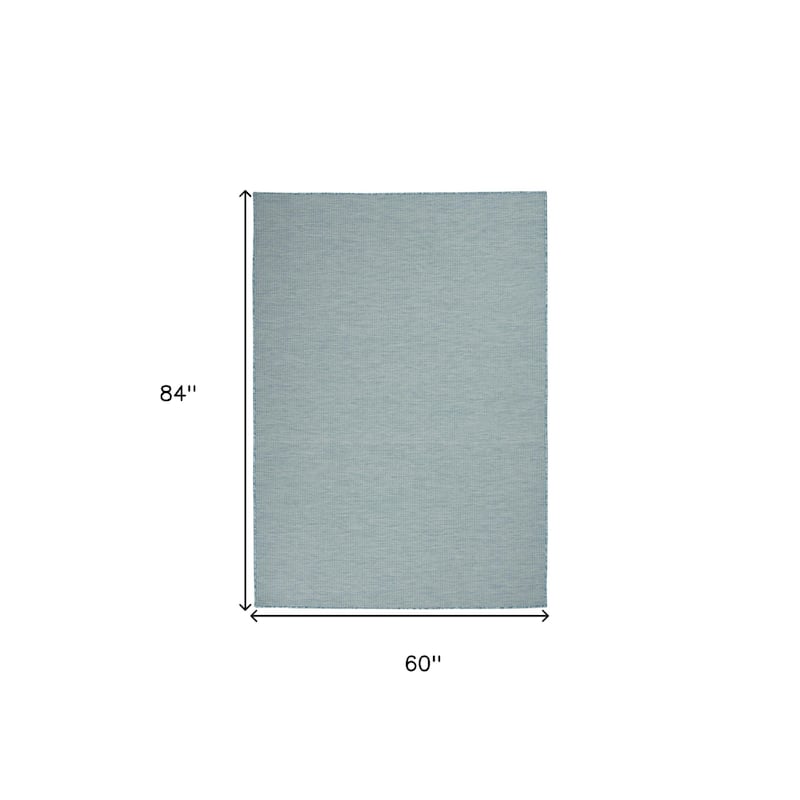 HomeRoots Contemporary Rectangle Outdoor Rug - 5' X 7'