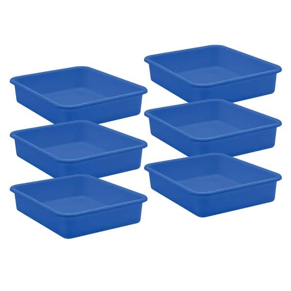 slide 2 of 2, Teacher Created Resources Blue Large Plastic Letter Tray, Pack of 6
