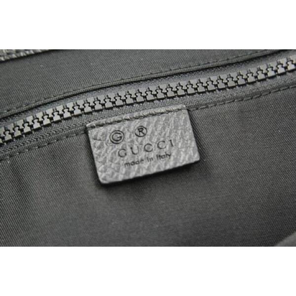 Shop Gucci Web Nylon Gg Black Canvas Medium Leather Shopping Tote